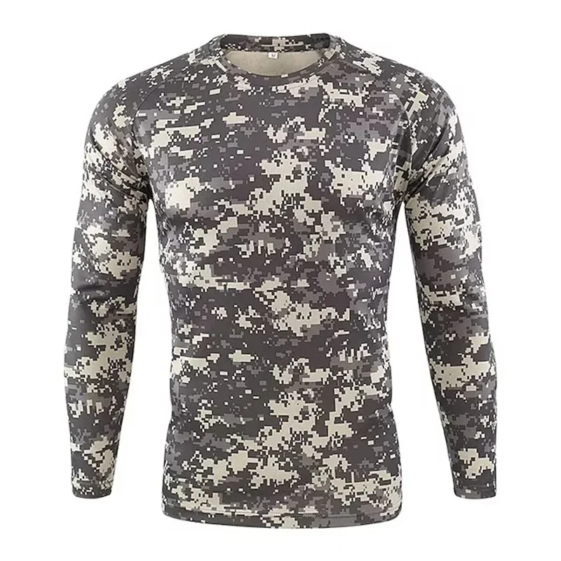 Hunting 3D Printed T-shirt Camo Y2K T-shirt Men's Camo Long Sleeve Spring Autumn Ultra Light Breathable Quick Drying Outdoor Top