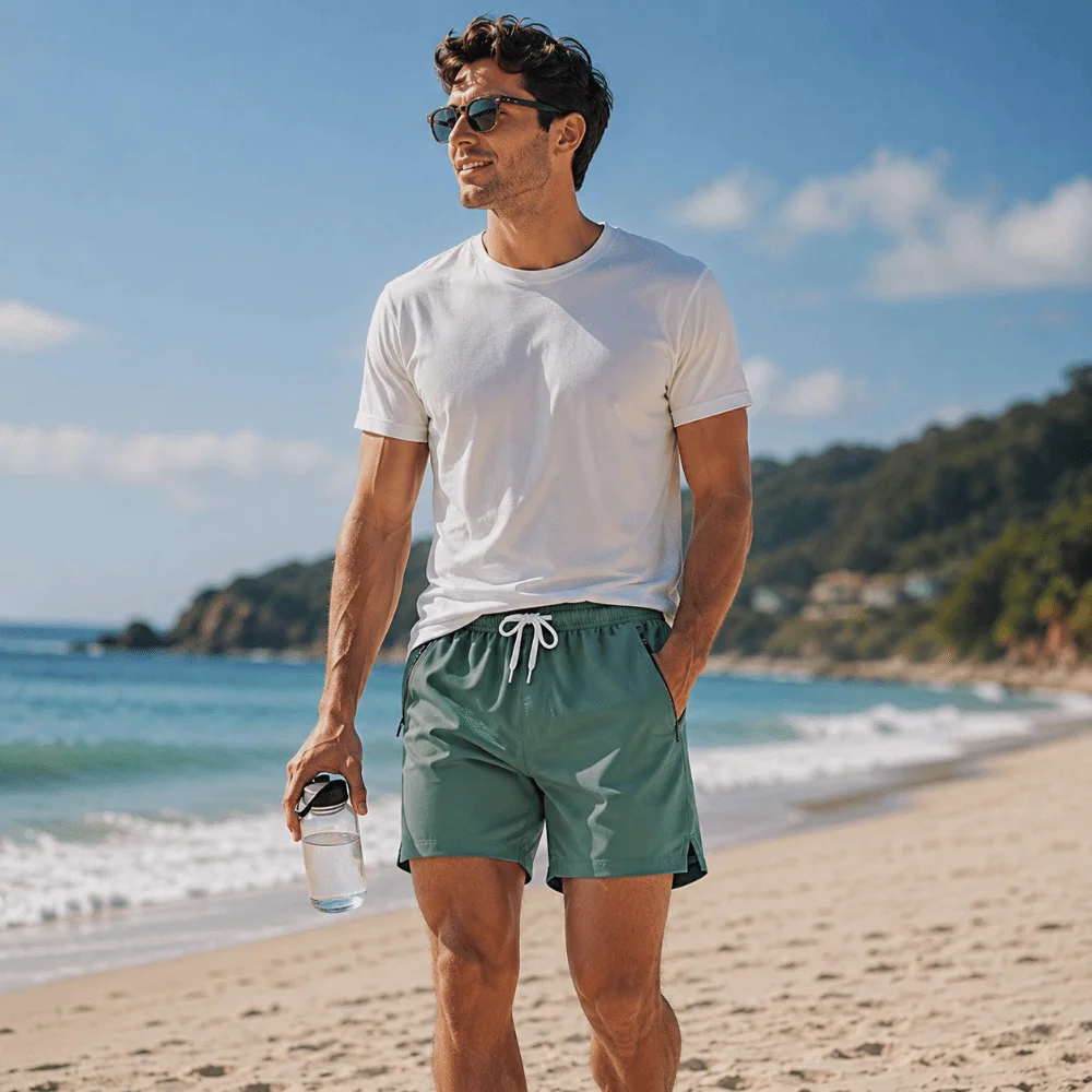 Lightweight Breathable Sports Shorts Thin Ice Silk Quick Dry Shorts Lace-up Drawstring Running Shorts Exercise