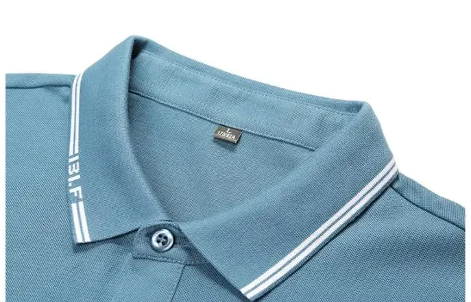 Youpin التوت الحرير الجليد الحرير الرجال قميص بولو الصيف ميرسيريزيد القطن الأعمال تنفس قصيرة الأكمام تي شيرت