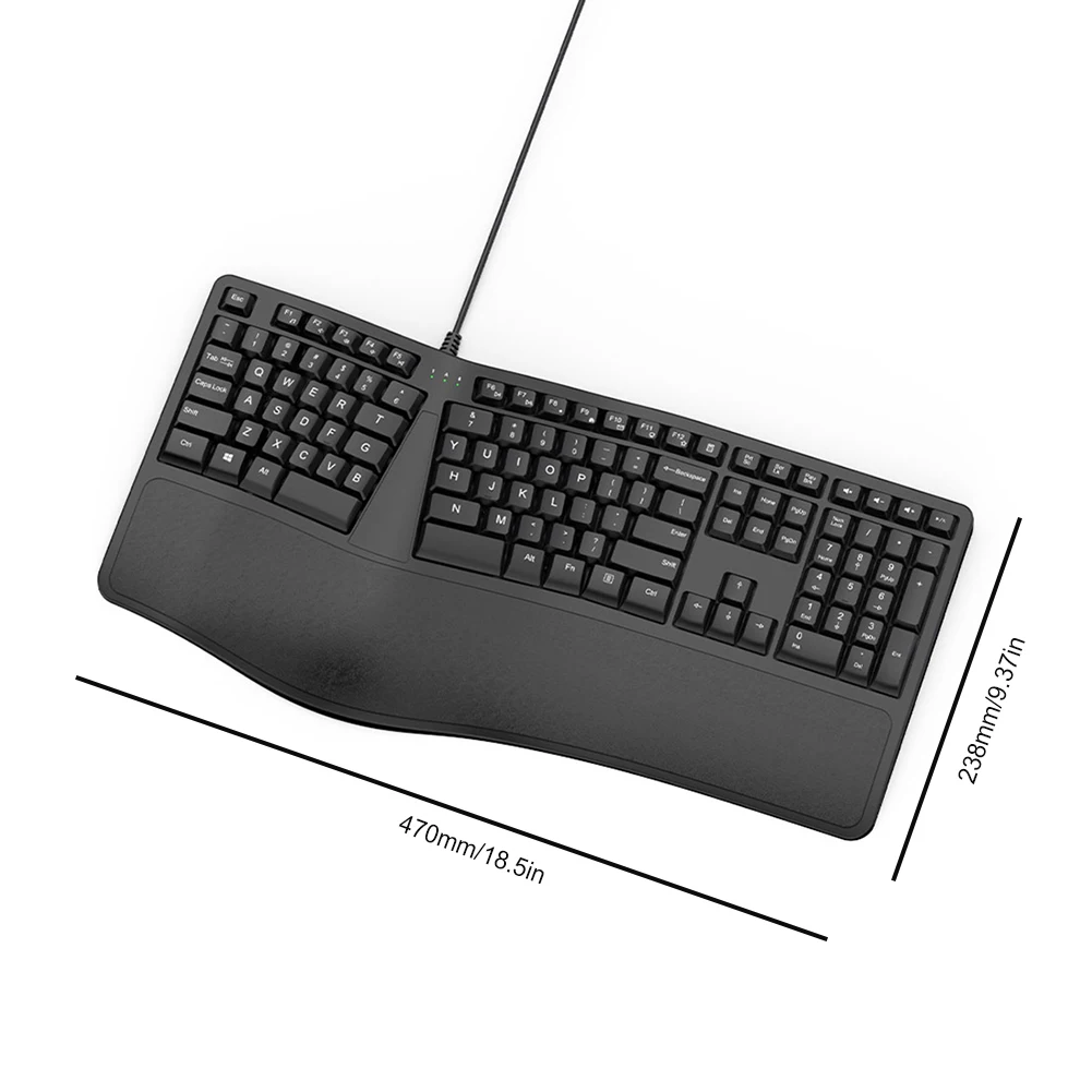 손목 받침대가 있는 K9 인체공학적 키보드 분할 키보드 110 키 컴퓨터 노트북용 컴퓨터 키보드