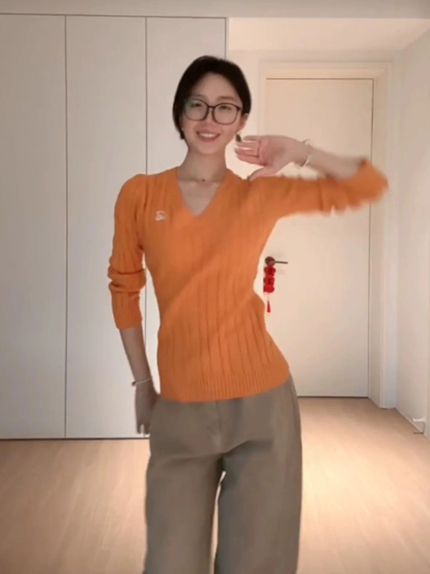 

Korean Sle V-Ne Knitted Sweater Women's Autumn Winter Slimming Long Sve Base irt Commute Sle Fitted Innerwear Oute...