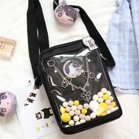 2024 Mini Crossbody Bags for Women Cute PVC transparent Small clear Ita Bag Black White women's Shoulder Purse for Phone