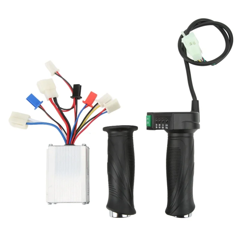 

Brushed Motor Speed Controller Throttle Twists Grip Set Comfortable Hand Feeling Throttle Handle Grip 12V 250W