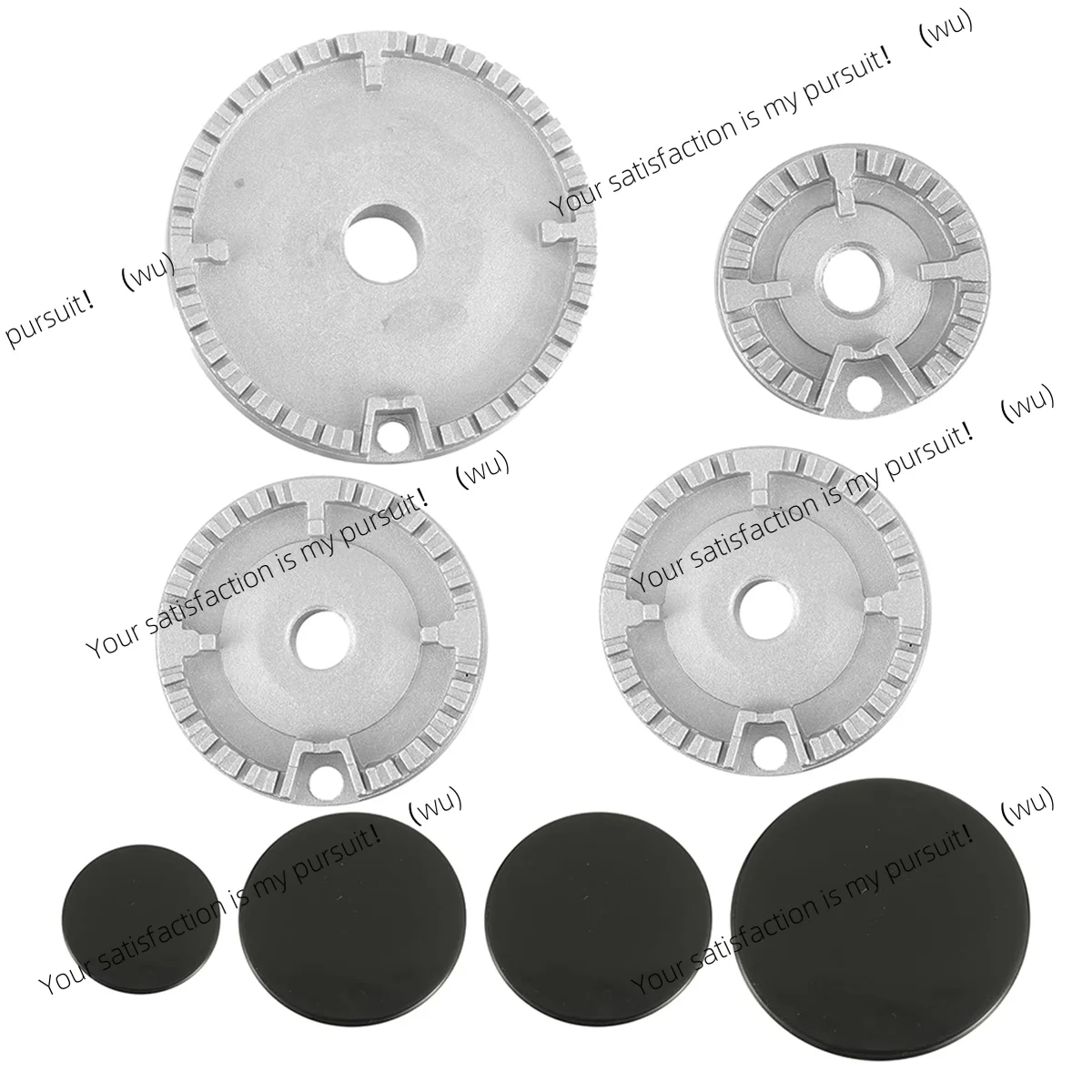 8pcs cookware hat set, oven gas stove flame cap replacement kit is suitable for most gas stoves