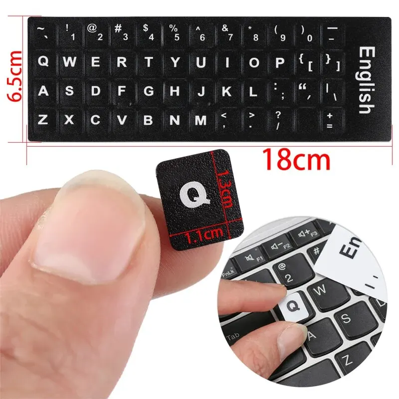 English Spanish Italian Korean Keyboard Stickers Frosted PVC Language Keyboard Sticker For Laptop Desktop PC