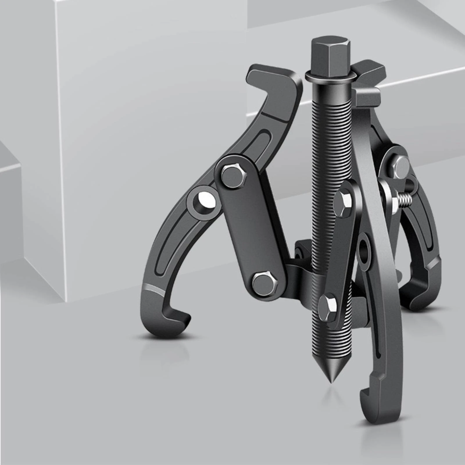 3-Jaw Bearing Puller Forged-Steel Three-Jaw Puller Bushing Extractor Heat-Treated Tool High Hardness for Mechanics