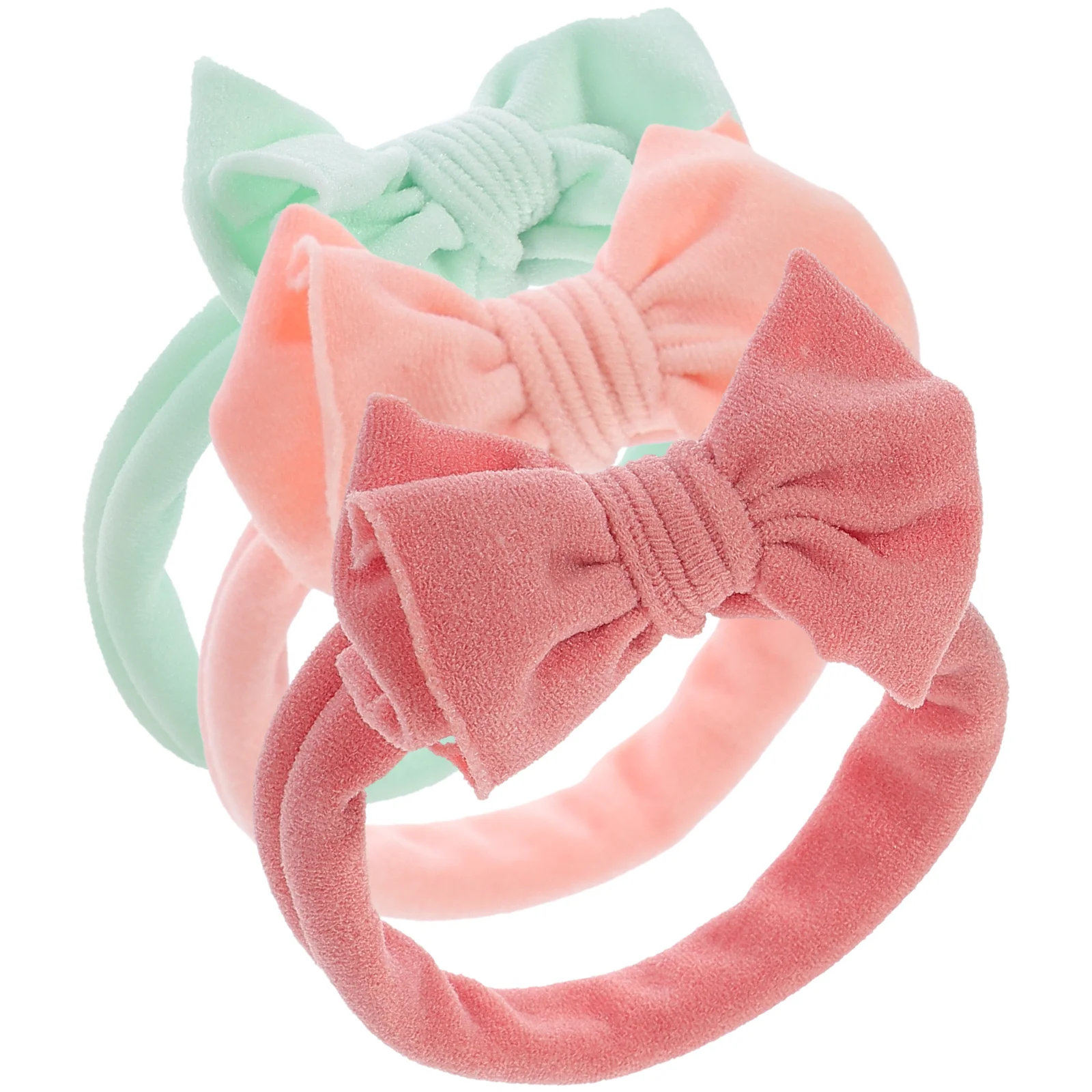 

3 Pcs Baby Headband Stretchy Infant Headbands Hairbands Ornaments Fine Shower Party Spandex Adorable Bowknot Kids