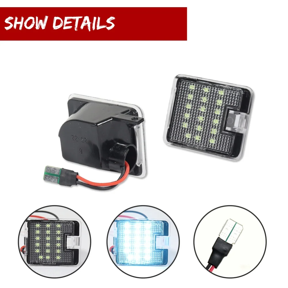 Car LED Under Side Mirror Puddle Lights For Ford C-Max Focus MK3 Escape Mondeo MK4 MK5 S-Max MK2 Kuga Surrounding Ambient Lamp view 2