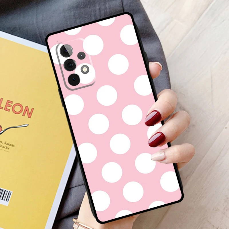 Polka Dots Art Case For Samsung Galaxy A13 A23 A33 A53 A42 A32 A22 A12 A51 A71 A14 A24 A34 A54 A52 Coque