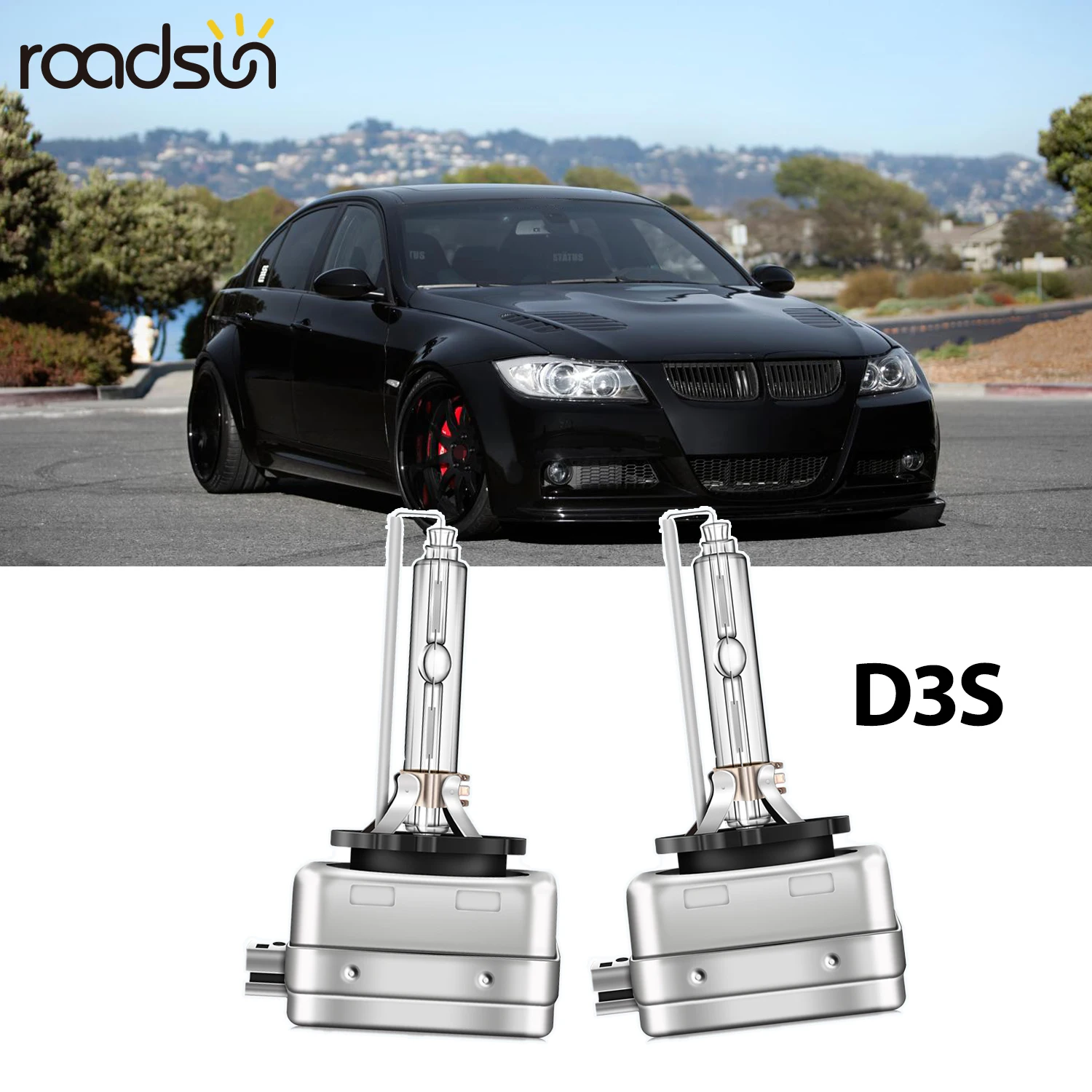 2pcs D3S HID Xenon Headlight Bulb Bi-xenon Projector Lens Replacement Car Xenon Bulbs 35W Lamp 6000K White Auto Lamp 12V