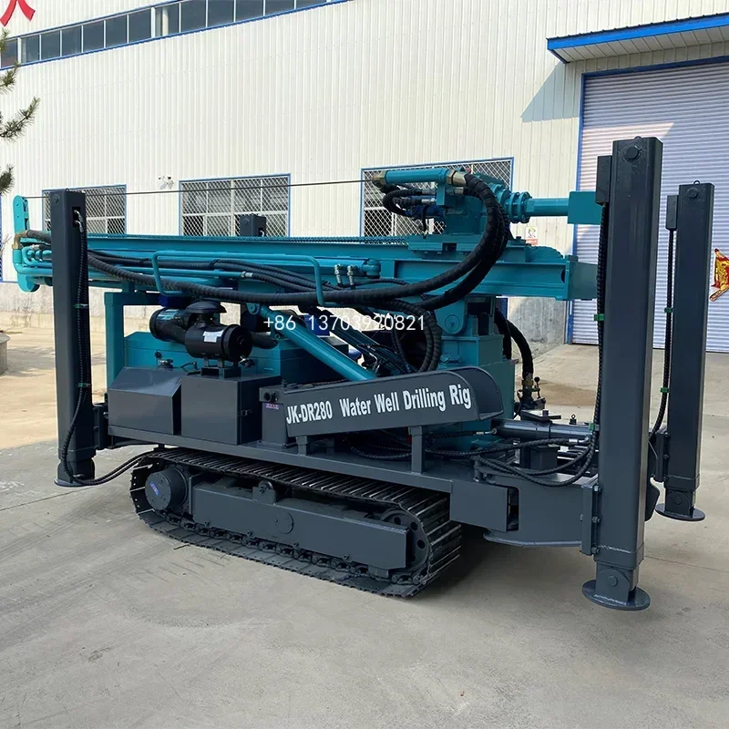 100m, 150m, 200m, 300m, 350m, 600Meters Steel Crawler Mounted Water Well Drilling Rig Machine Factory Price