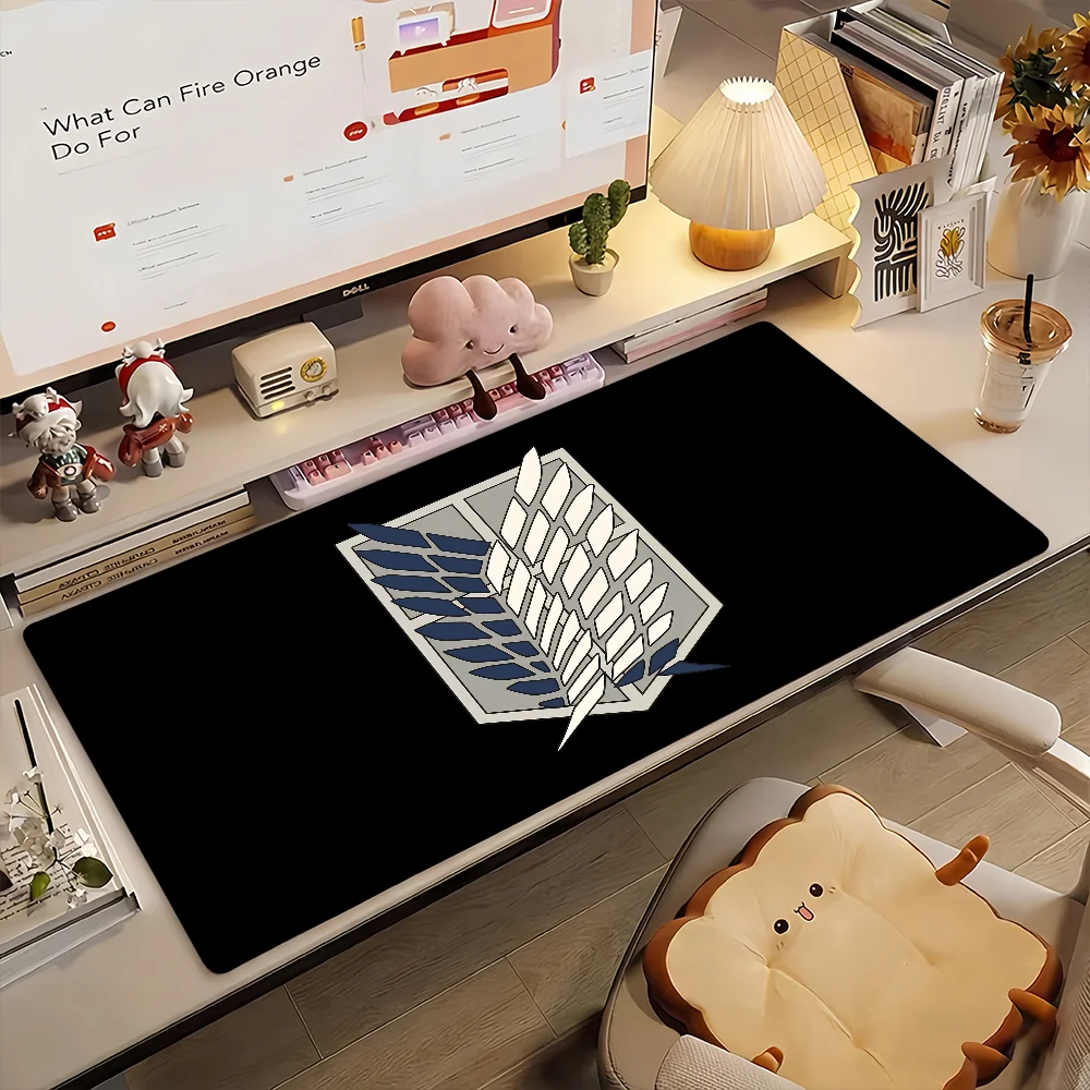 A-Attack on Titan Crest Mouse Pad Computer Laptop Rubber Non-slip Mouse Mat Mousepad Gamers Decoracion Desk Mat