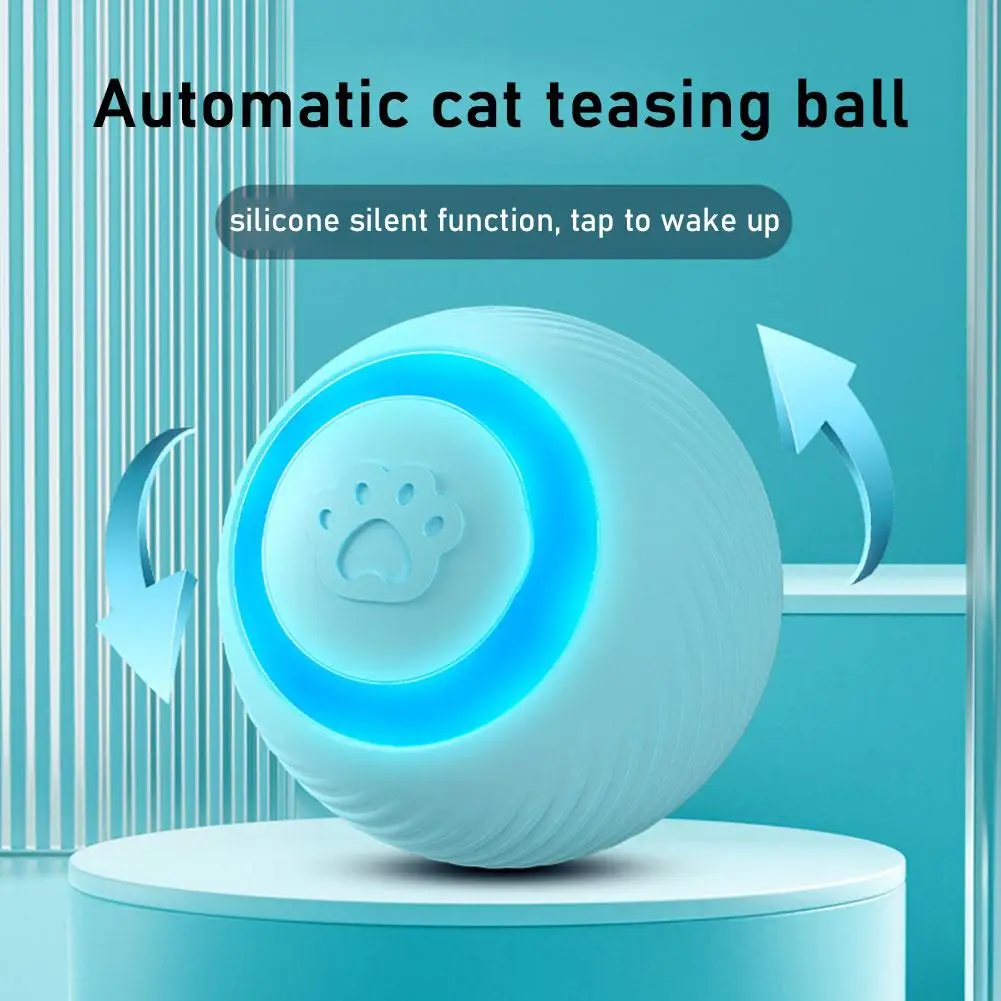 Smart Dog Toy Ball Electronic Interactive Pet Toy Moving Ball USB Automatic Moving Bouncing for Puppy Birthday Gift Cat Pro P6F3