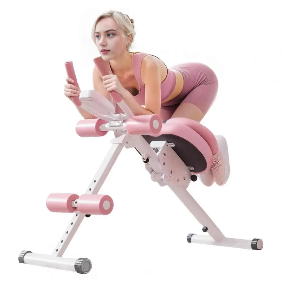 

Ab Bench with LCD Display – Adjustable Abdominal Trainer, 5-Level Height, Foam Handles, for Core Workout at Home