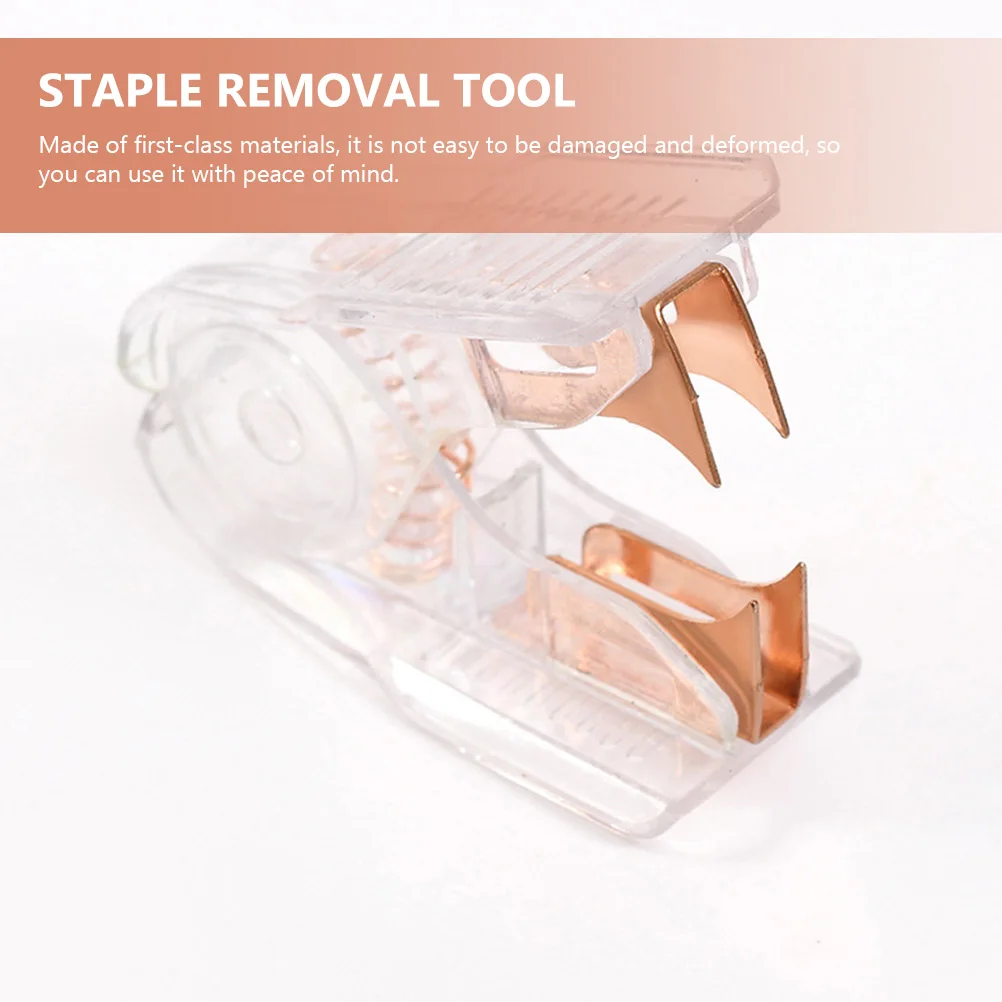 

2Pcs Rose Gold Staple Remover Portable Handheld Office Supplies Compact Design for Home Desk Staple Remover