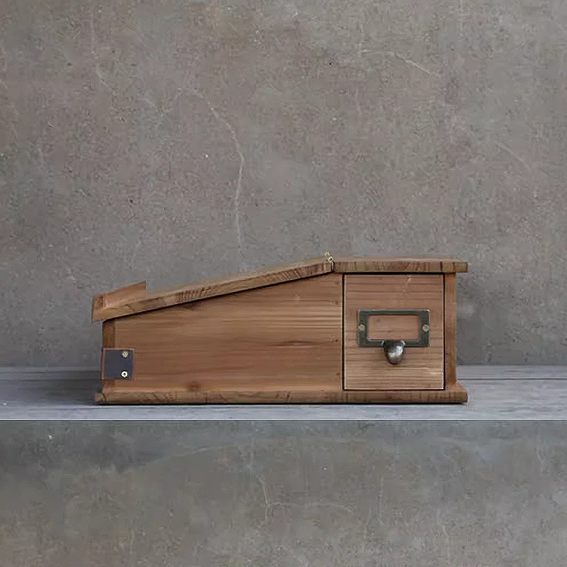 Handmade madeira primitiva Lap Desk, Slope Writing Box, Abeto original