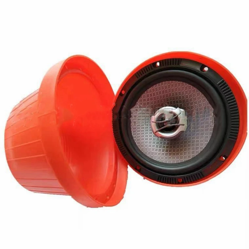 2Pcs 6.5 Inch Universal Car Speaker Waterproof Cover Speaker Silicone Sound Insulation And Heat Insulation Gasket