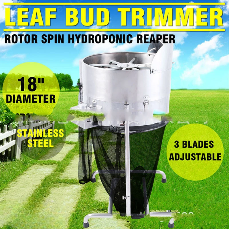 18 Inch Electric Bowl Leaf Trimmer Lawn Mower Hydroponic Bowl Leaf Cutter Rotary Cutting Plant Buds