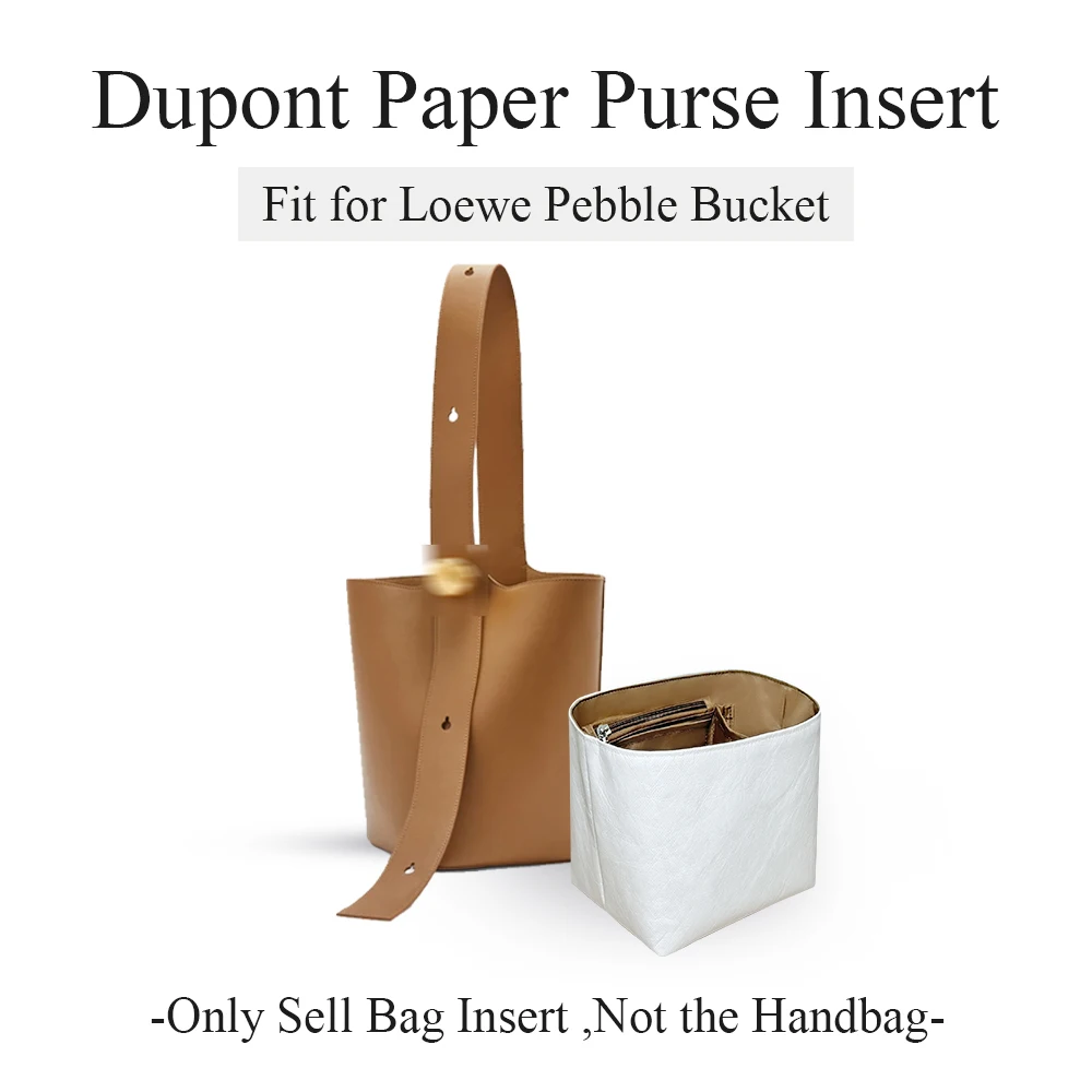 

Dupont Paper Purse Organizer Insert Fit for Loewe Pebble, Bucket Zipper Inside Storage Bag Lightweight Inner Liner Makeup Bag