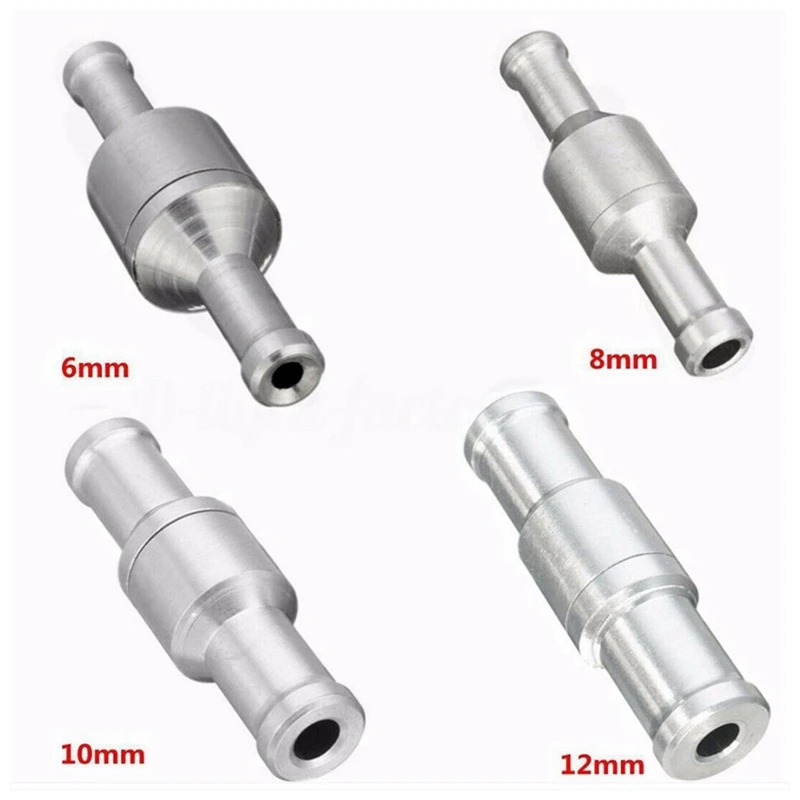 3 Pcs 8Mm Check Valve Brake Servo Booster No Return Inline One Way Valve Non Return Valve Vacuum Hose Aluminum Valve