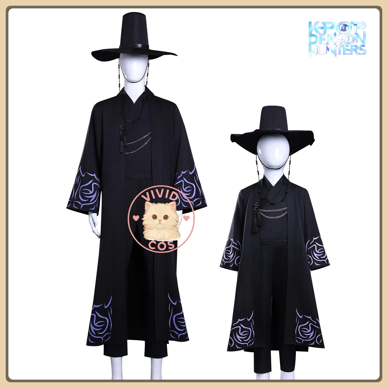 

Witch Hunter Group Cosplay Costume Anime Demon Boy Group Role Playing Clothes Stage Uniform Hat for Men Comic Con Party Outfit
