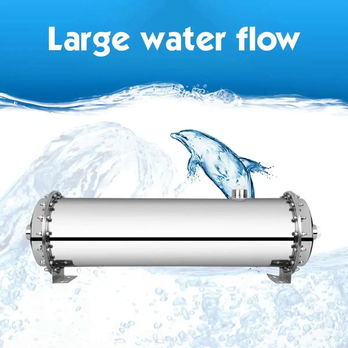 600L/1000L 304 Stainless Steel Water Filter PVDF Ultrafiltration Purifier Commercial Home Kitchen Drink Straight UF Filters