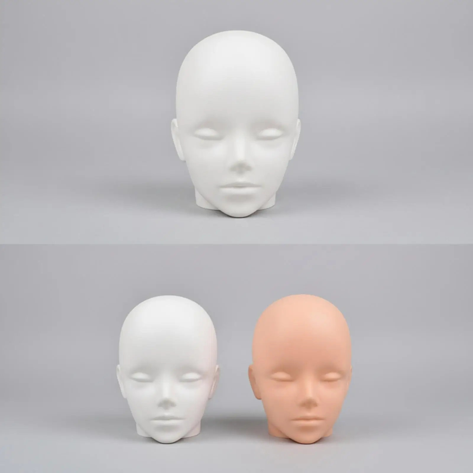 Anime-Style Bald Mannequin Head for Cosplayers