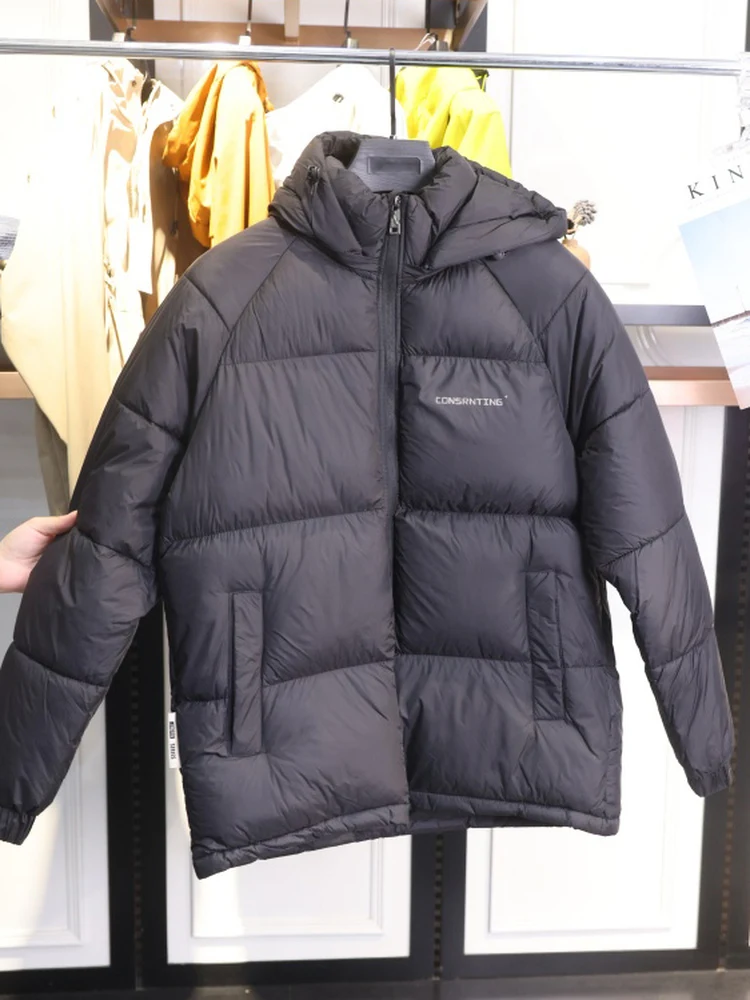 

Модная повседневная мужская хлопковая куртка с отстегивающимся капюшоном, теплая, молодежная, трендовая, удлиненная, прямого кроя, зимнее пальто D5W000