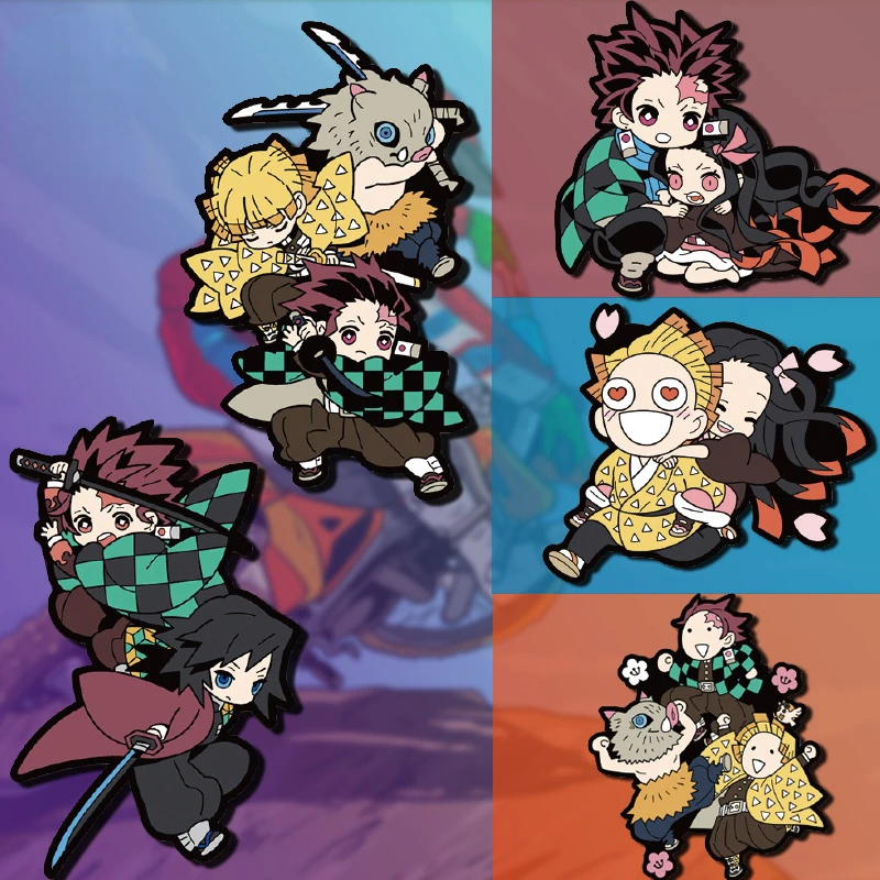 

Demon Slayer Cute Sticker Helmet Sticker Waterproof Sunscreen Anime Stickers Laptop Window Trunk Sticker