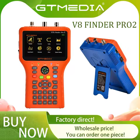 GTMEDIA V8 Finder Pro2 - DVB-S2X/S2/S/T2/T/C Combo Meter, 4.3" LCD, H.265 Decode, 4000mAh Battery