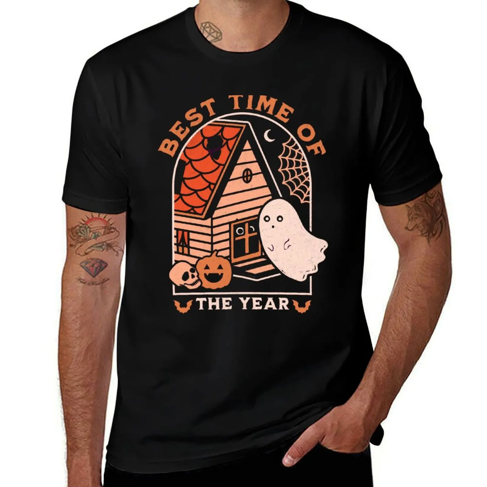 

man Spooky prints t soft with humor t shirts cotton T-Shirt for shirts Season shirts t dark funny