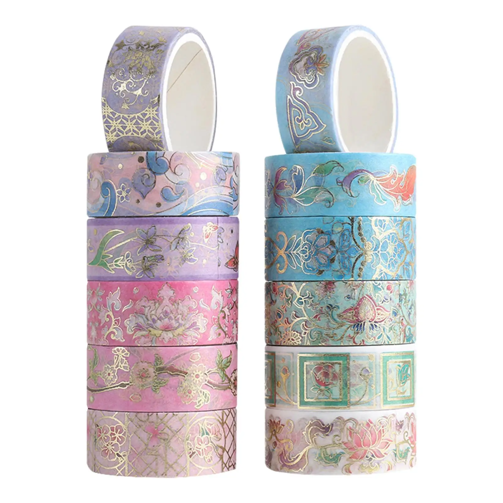 12-rollen Washi Tape Set Bronzing Masking Paper Sticker voor Arts Card Gift Packing