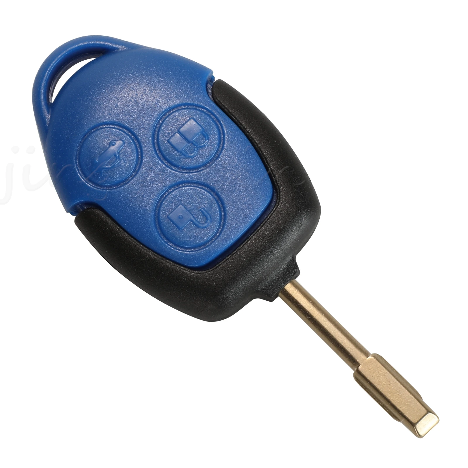 Jingyuqin Chiave Shell per Ford Transit Connect Set 3 Pulsante Blu Sostituzione Auto Car Cover Case Fob Chiave A Distanza per Ford