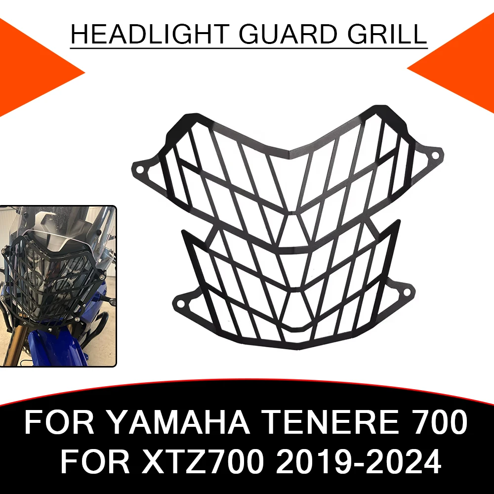 

Motorcycle Accessories Headlight Guard Grill Grille Protection Mesh For YAMAHA TENERE 700 TENERE700 T700 XTZ 700 2023 2024 Parts