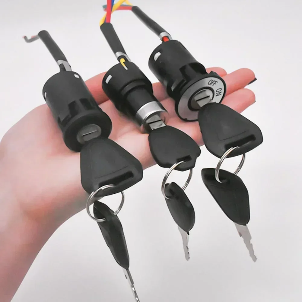 E-bike Ignition Switch Key Power Lock Electric Bicycle Biking Portable Dustproof Cycling Parts For Electric Scooter Lock+2 Key