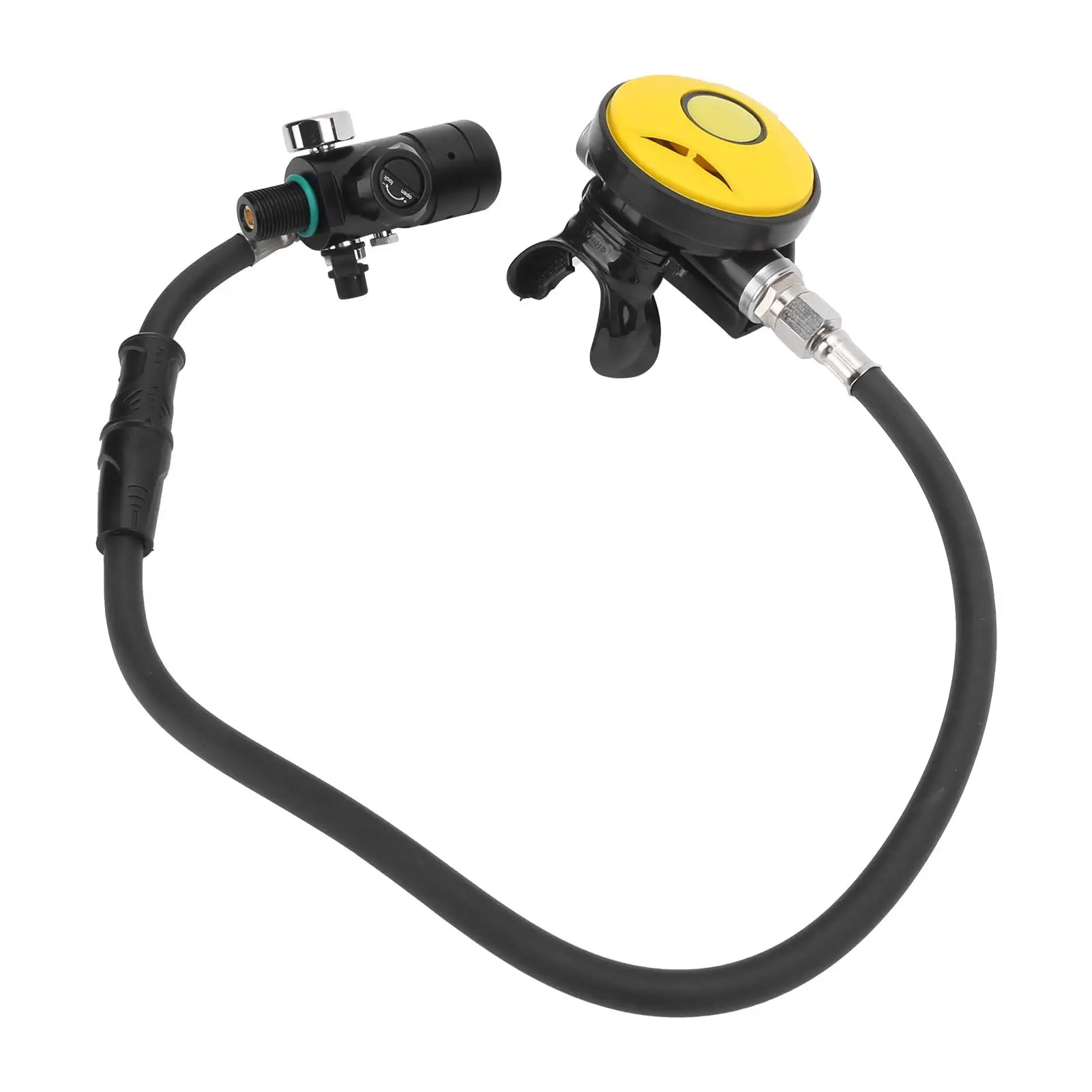 DIDEEP X4000 Pro Scuba Diving Regulator Set with First Stage Relief Valve & Breather Hose - Underwater Gear
