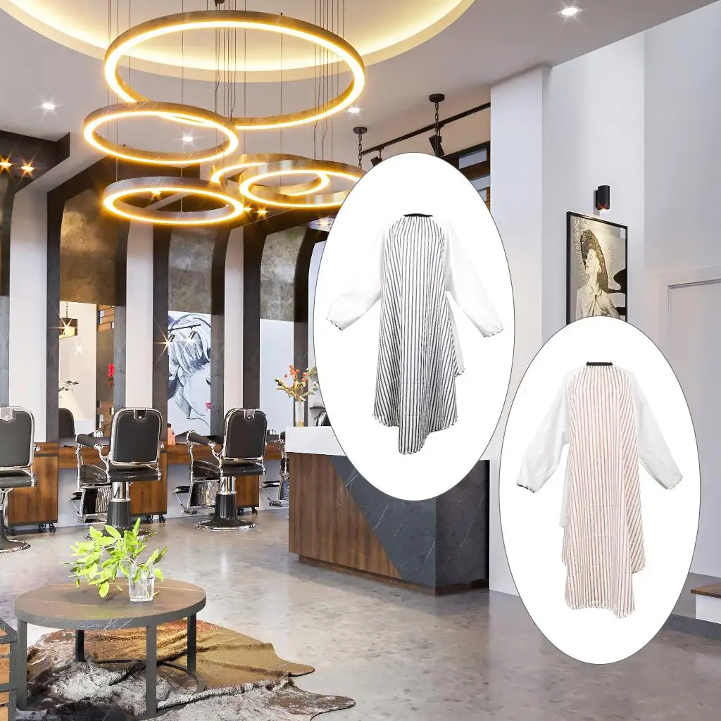 

Durable Hair Cutting Cape w/ Sleeves Gown Reusable Haircuts Capes