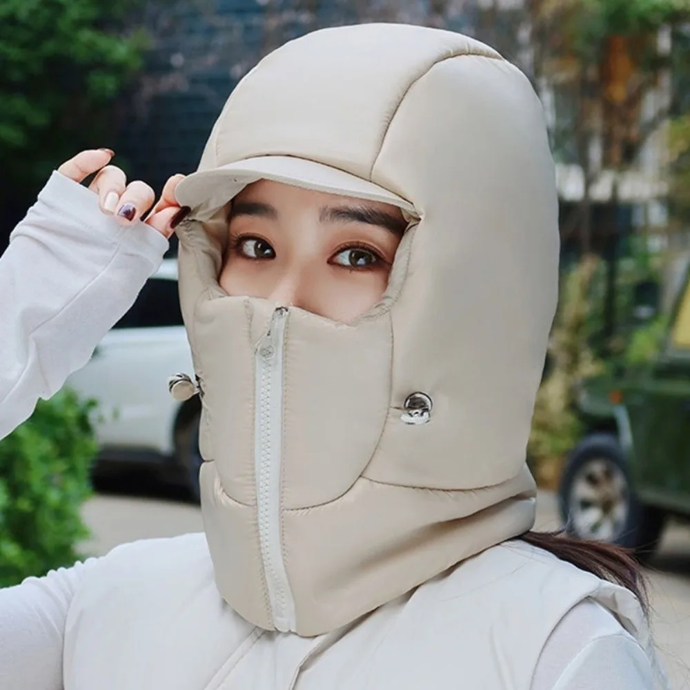 

Fashion Solid Color Winter Cycling Warm Hat Thickened Waterproof Lei Feng Hat Cold Proof Windproof Pullover Cap Outdoor