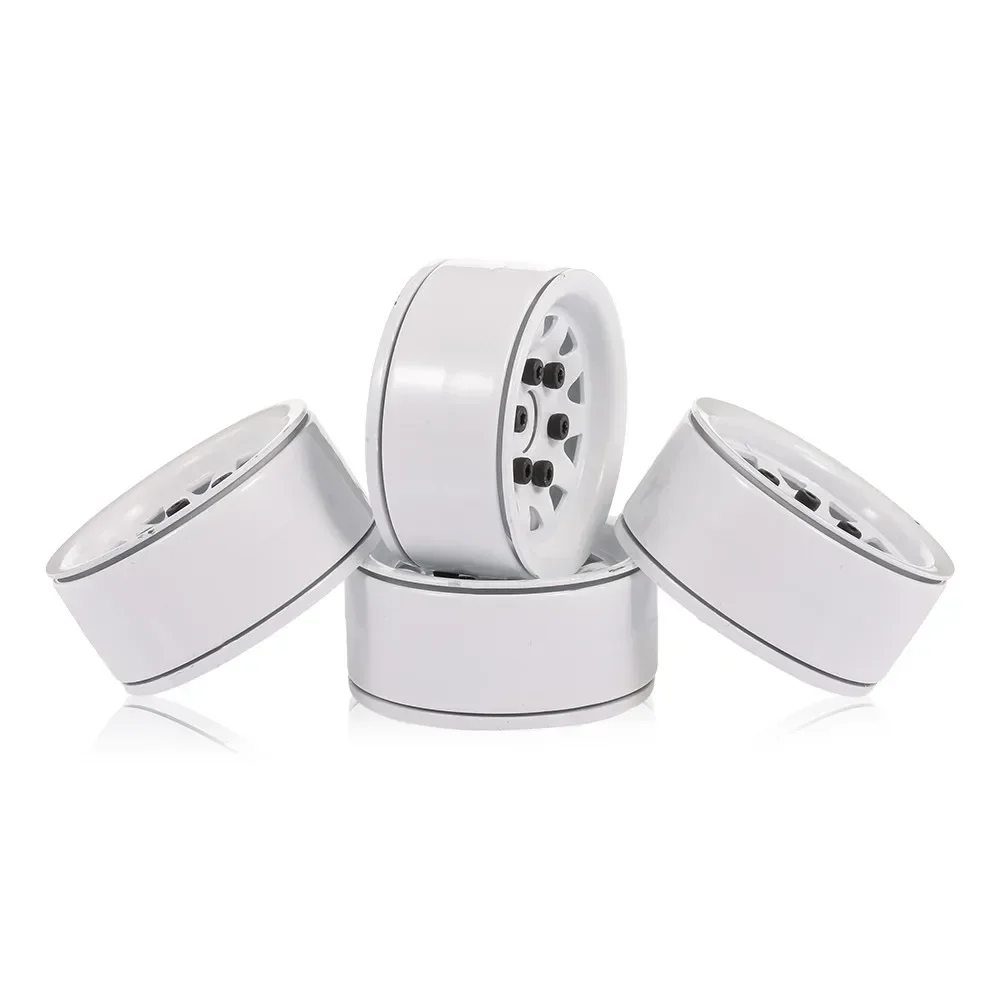 4pcs High Quality Metal Alloy 1.9in Wheel Rim Beadlock for 1/10 Trxs HSP Redcat Tamiya Axial SCX10 D90 Hpi 4WD RC Crawler Car