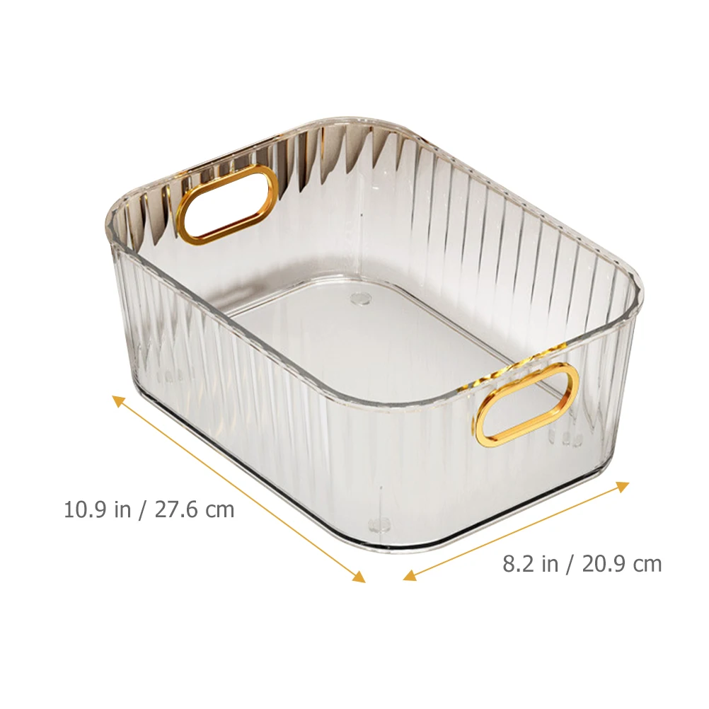 

Organizer Box Transparent Desktop Storage Bin for Makeup Skincare Tools Neat Counter Tidy Bedroom Bathroom Organization