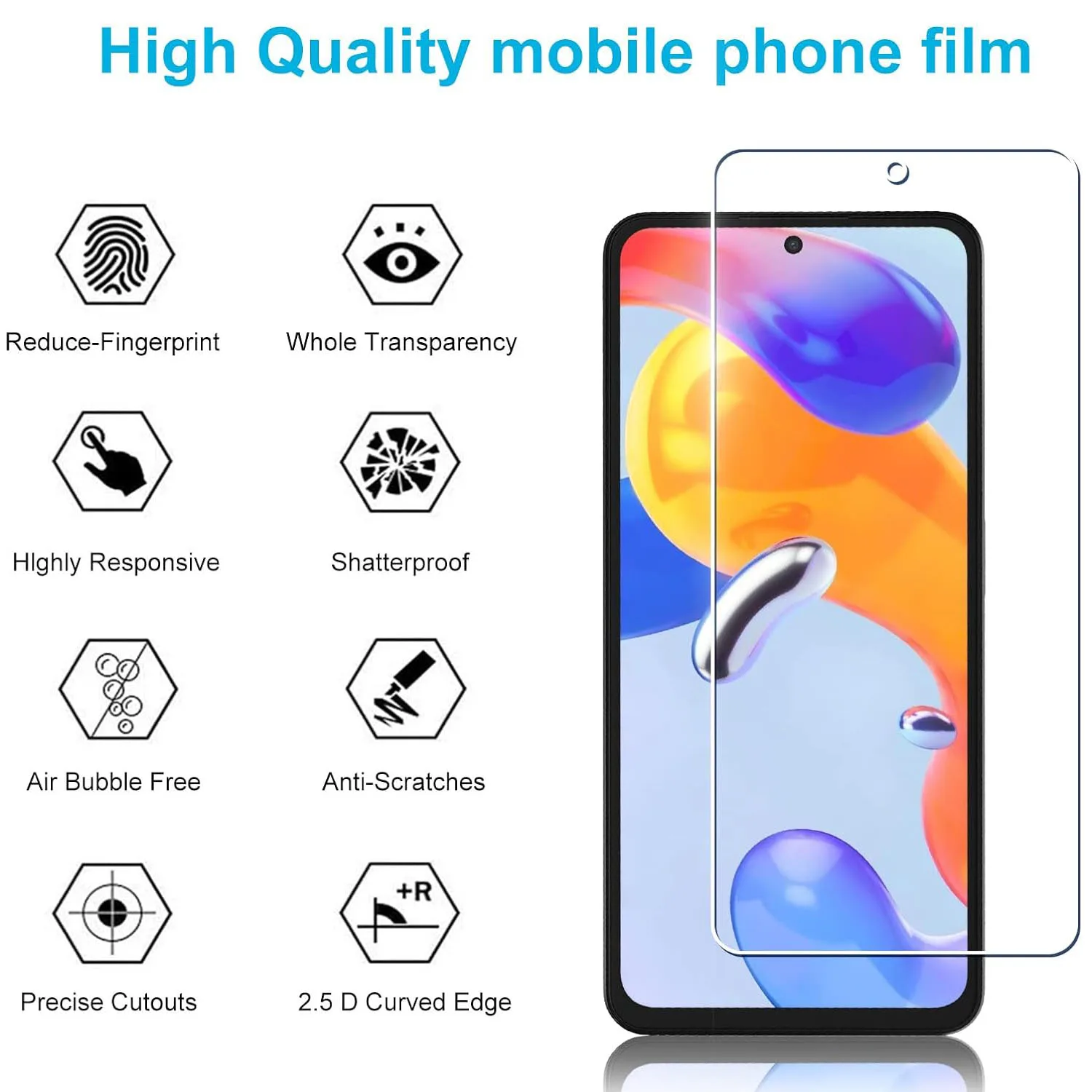 For Xiaomi POCO M3 Pro Tempered Glass Screen Protector Glass Film