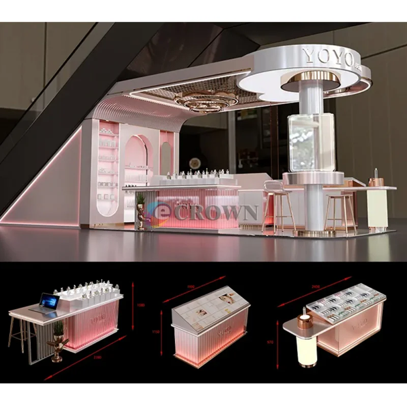 custom.Sunscreen cabinet counter shopping mall fixture display design exhibition mall cabinet makeup cabinet furniture
