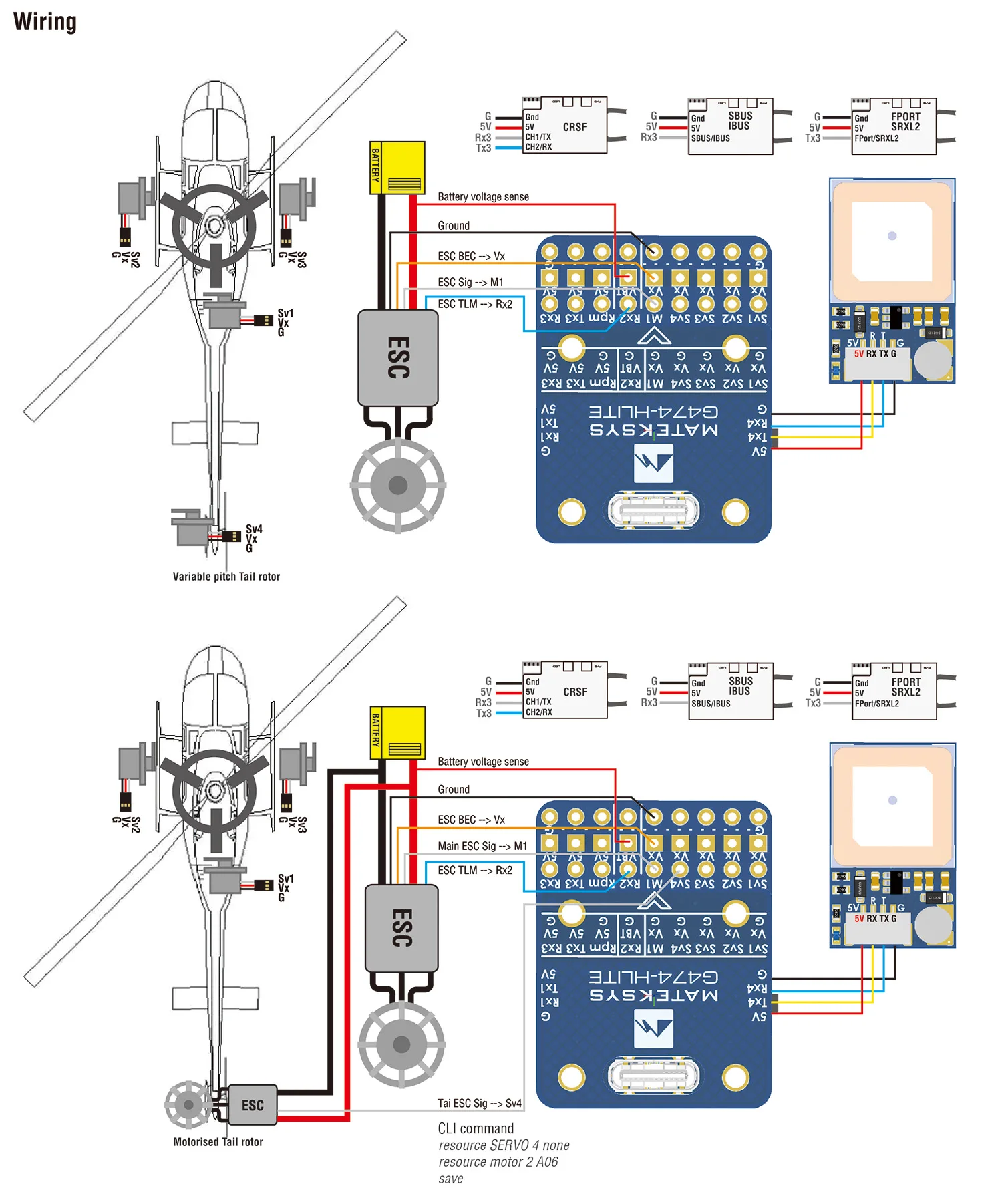 MATEK-Controlador de Voo para Helicóptero RC, Mini Controlador de Voo, Built-in STM32G474CE, ICM42688-P, 30mm, Helicópteros, G474-HLITE