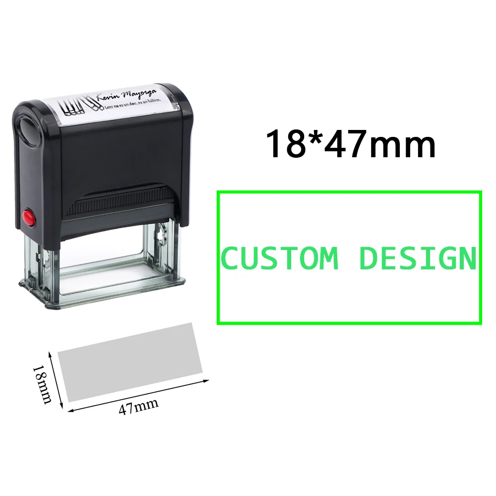 Personalisierter Selbstfärbender Stempel mit Eigenem Design, Transparenter Basis, Nachfüllbares Stempelkissen, Geeignet für Hochzeit, Geschäft, Adresse