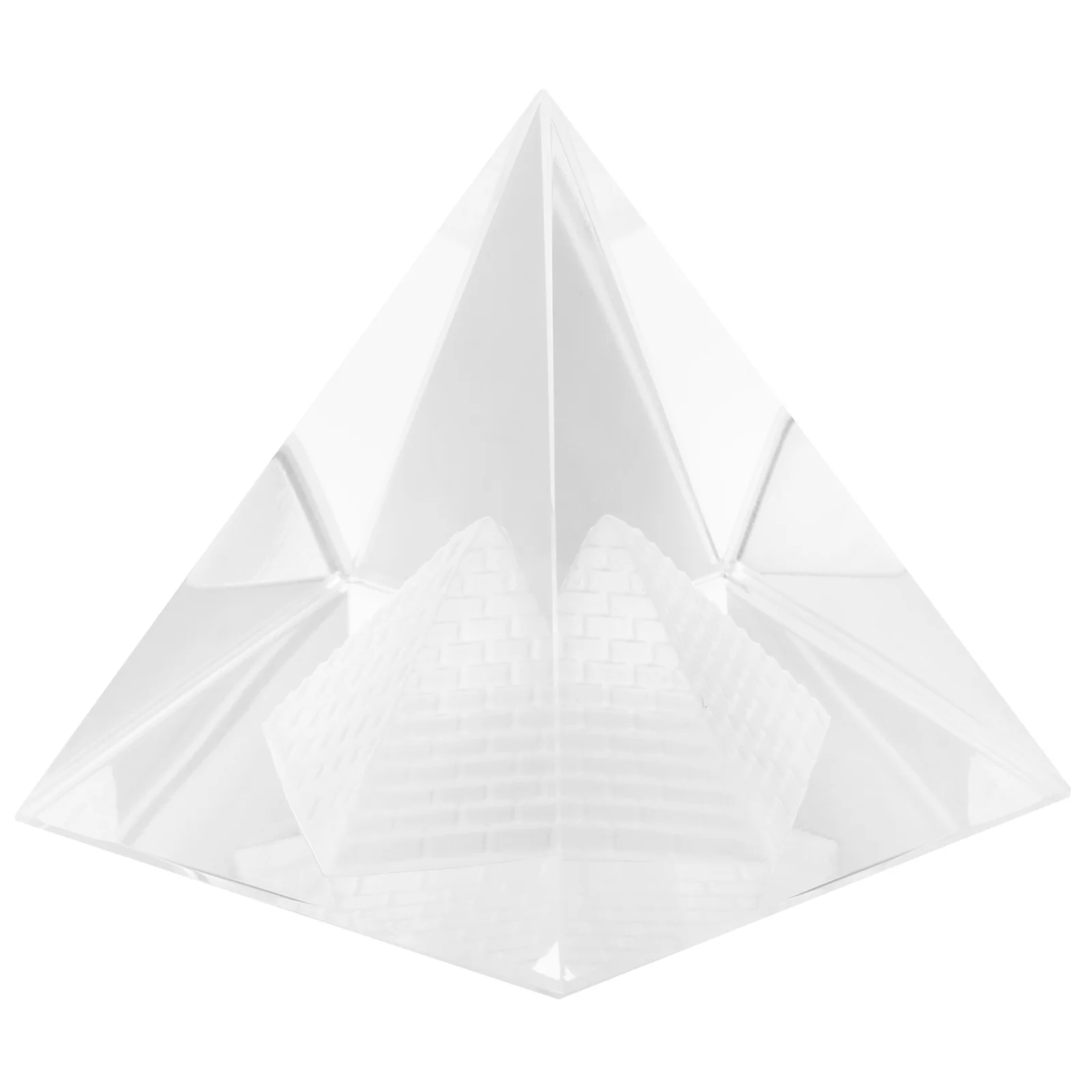 هرم كوارتز شفاف طبيعي تصميم مصري كريستالي للمنزل والمكتب والتأمل فنغ شوي ديكور هرم كريستال كوارتز