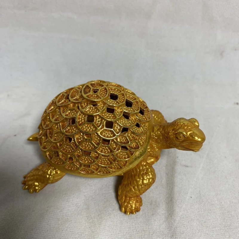 Antique Bronze Copper Small Water Turtle Aromatherapy Furnace Incense Burner Ornaments Feng Shui Gossip Copper Coins Dascillidae