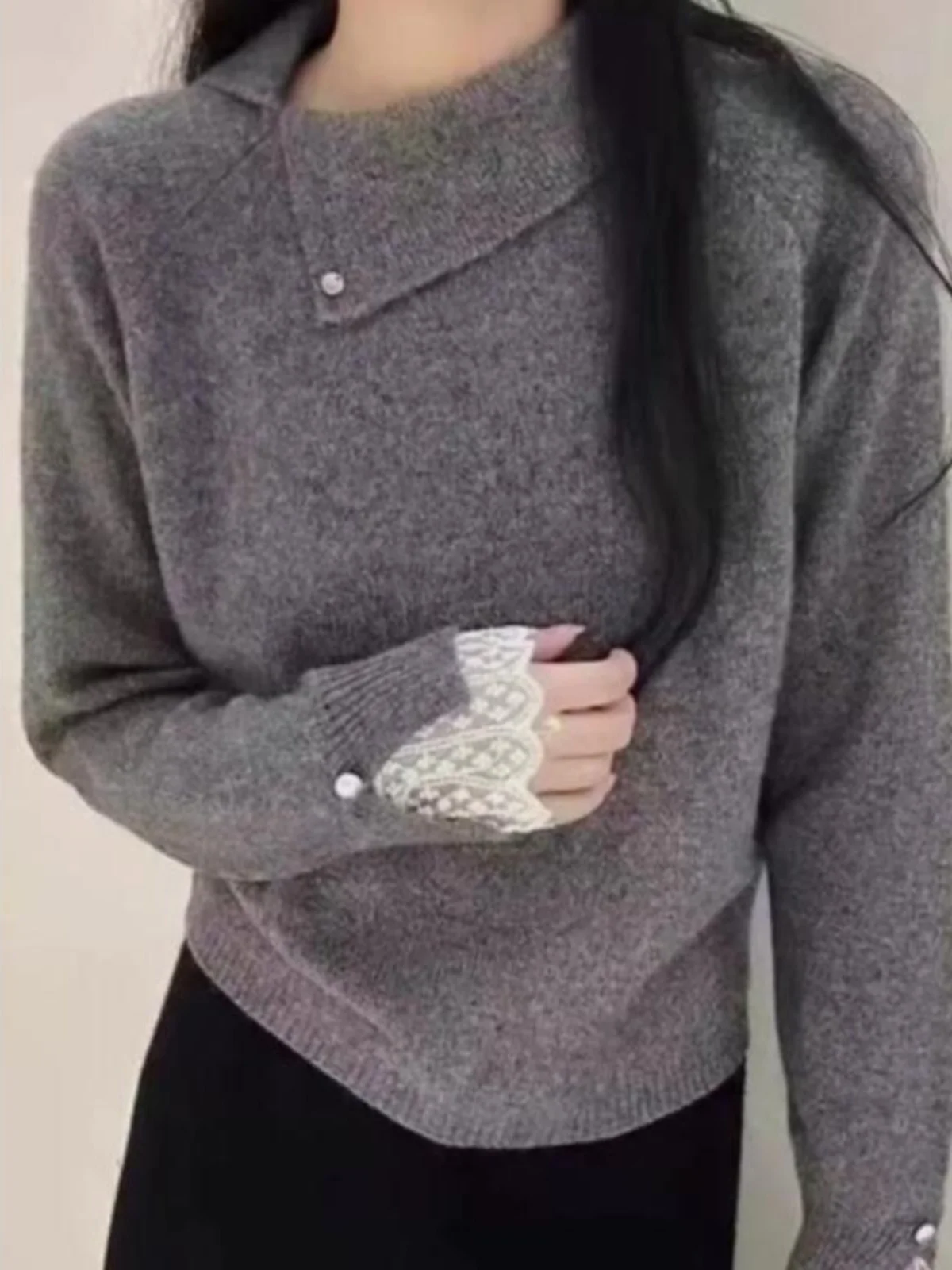 لينة Plu الدب المخملية طوق محبوك سترة المرأة الشتاء Sle العلوي طويل Sve الدافئة الحرارية الأساسية ملابس داخلية #5