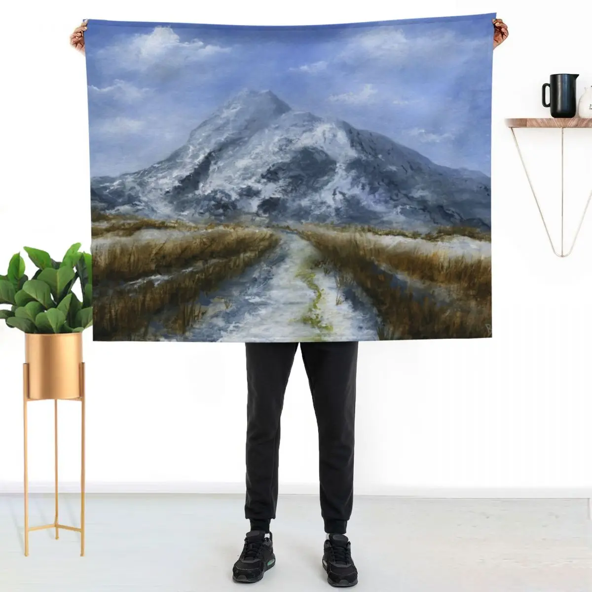 

Moel Siabod In Winter - Capel Curig Throw Blanket Luxurious Soft Blanket Holiday Gift for Family