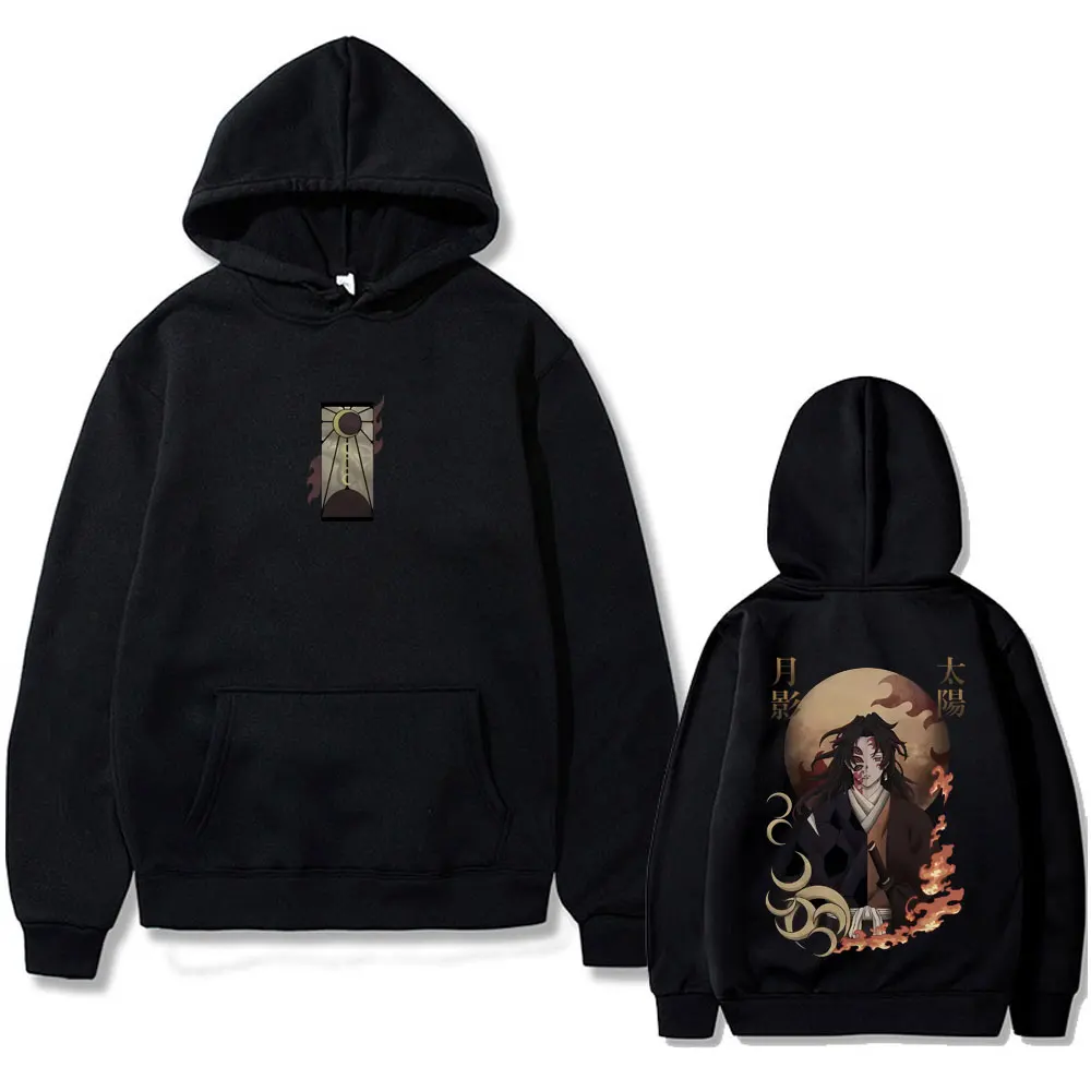 

Anime Demon Slayer Kokushibo & Tsugikuni Yoriichi Graphic Print Hoodie Men's Women's Cartoon Harajuku Oversized Pullover Hoodies