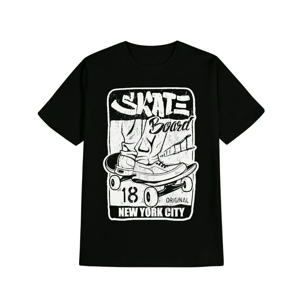 

Men's Casual Round-neck T-shirt, Printed Pattern Men's Top, Men's Gift